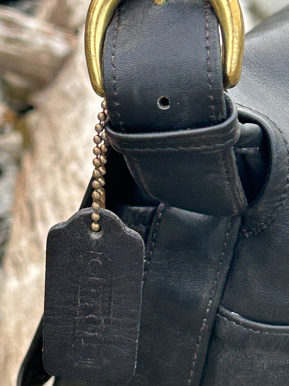 Vintage Coach 3178 Whitney Bag Black Leather Flap Crossbody Made in Italy ๐ฎ๐น - Picture 6 of 16